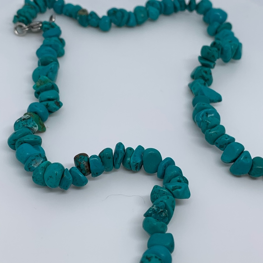 Turquoise in the rough beautiful necklace